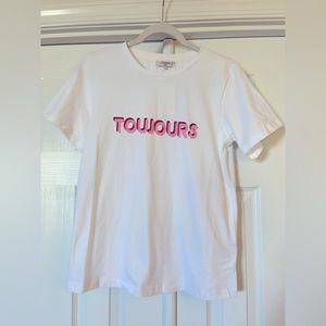 NWT FRNCH Velvet Trimmed Toujours Tee, Size M